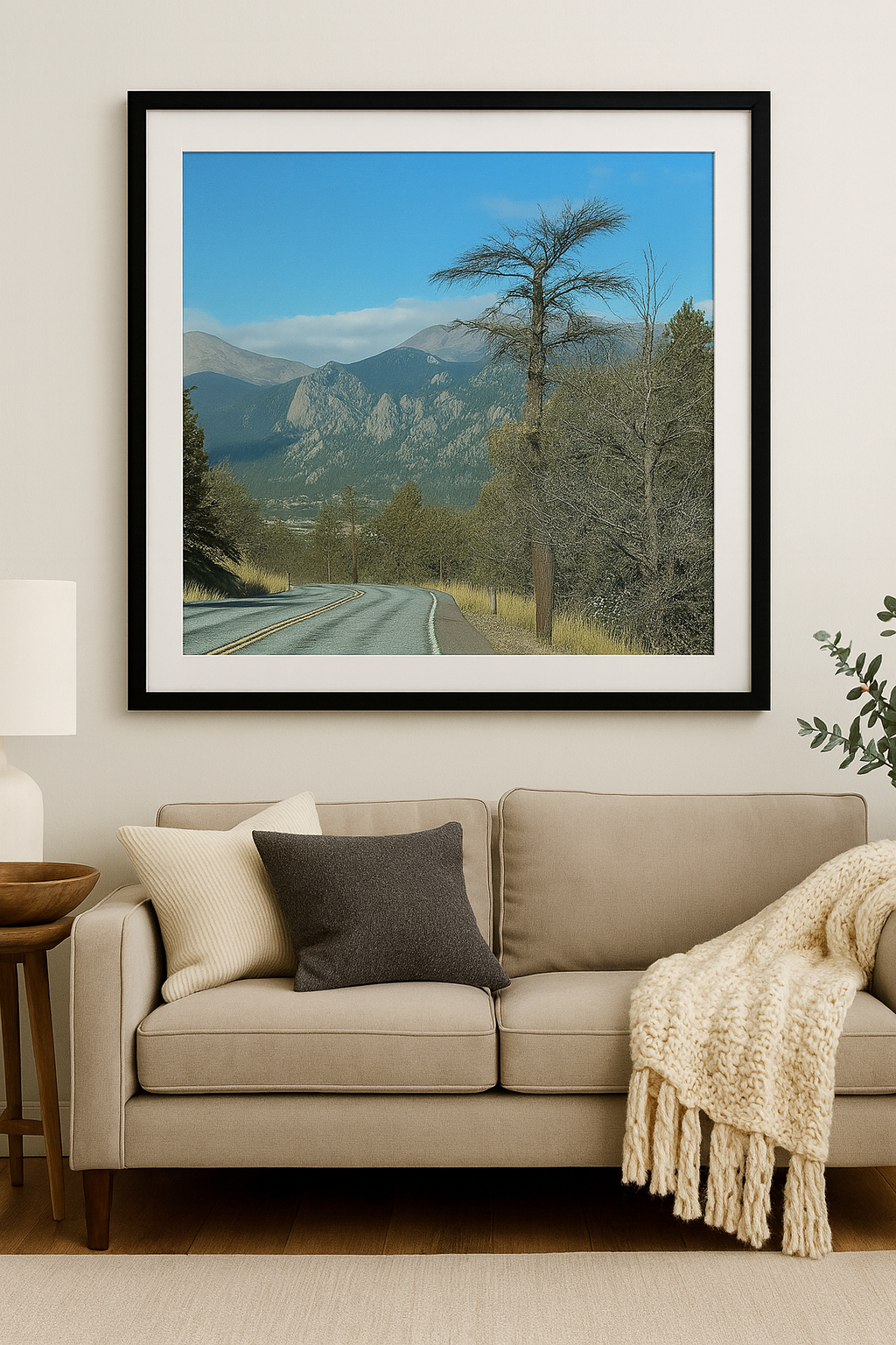 Mountain Road framed fine art photography